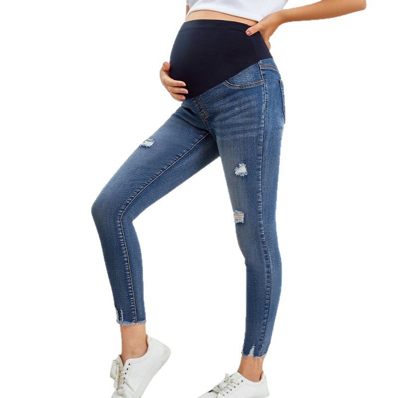 Pregnant Women Casual Tight De - Skinny Jeans Ripped reseña y precio