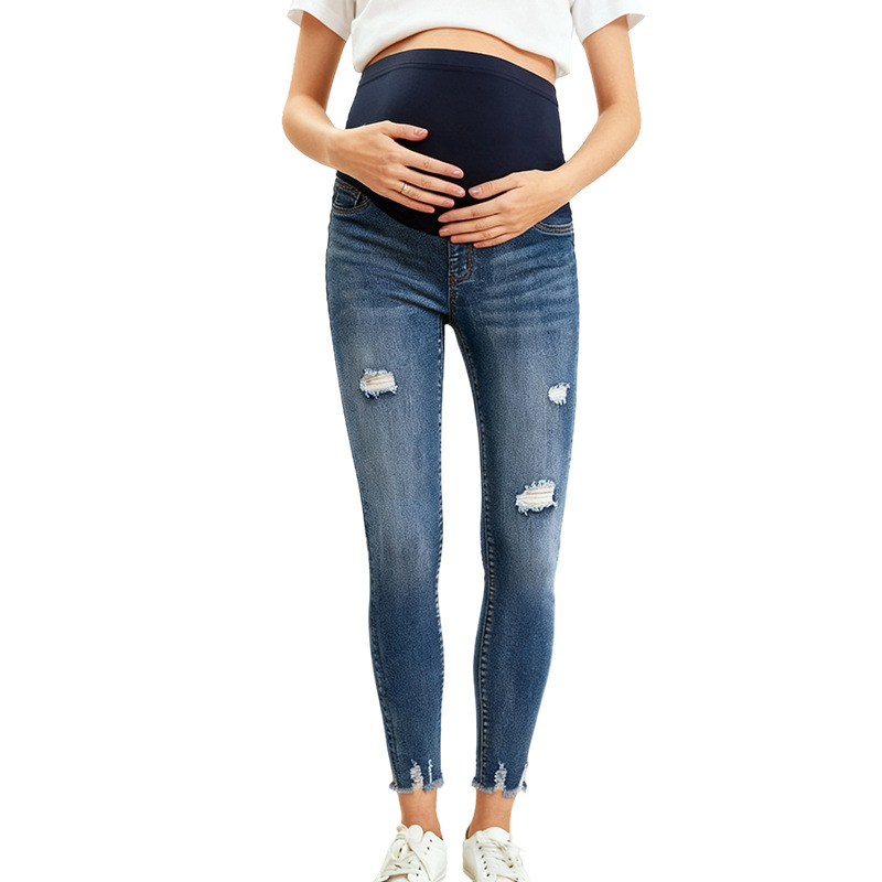 Pregnant Women Casual Tight De - Skinny Jeans Ripped reseña y precio