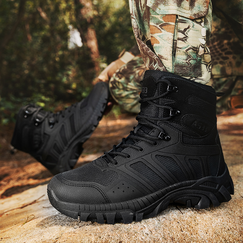Men Tactical Boots Lace Up Des - Men'S Fashion Hiking Boots reseña y precio