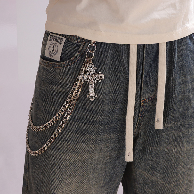 Fashion Punk Metal Pants Chain - Jeans Pants Fashion Men reseña y precio