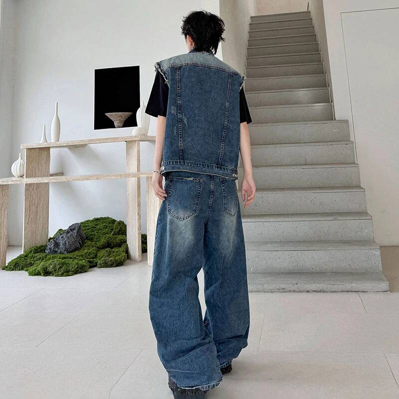 LUZHEN 2026 Summer Denim Two-p - Mens Fashion Casual 2026 reseña y precio