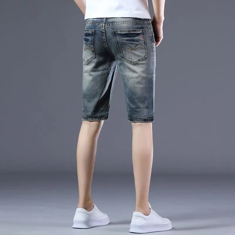 Man Denim Shorts Skinny Bermud - Jeans Pants Fashion Men reseña y precio