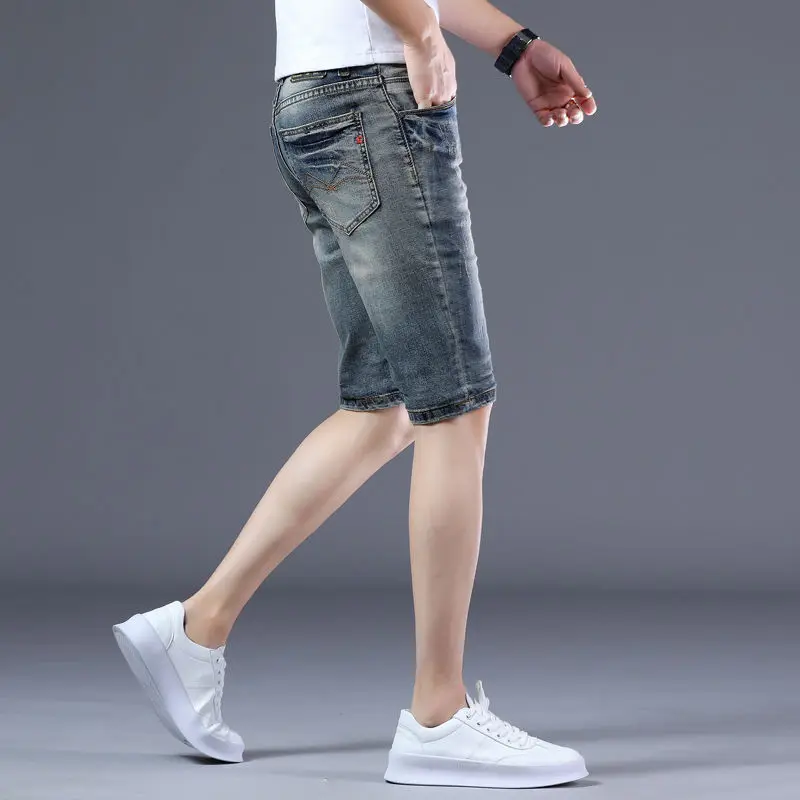 Man Denim Shorts Skinny Bermud - Jeans Pants Fashion Men reseña y precio