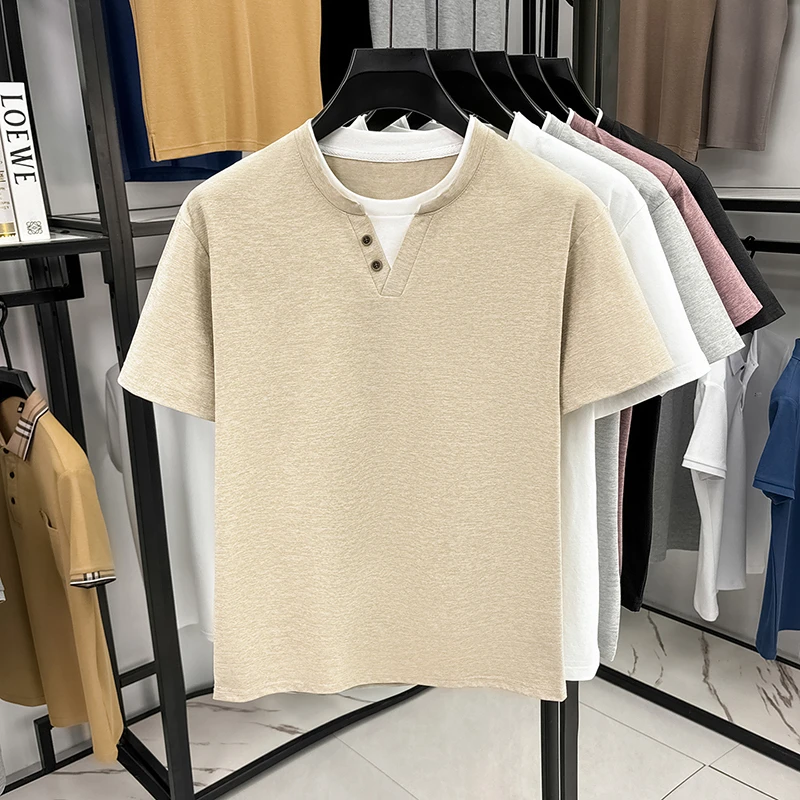 Men's Minimalist Henley Neck T - Men'S Fashion Trends 2025 reseña y precio