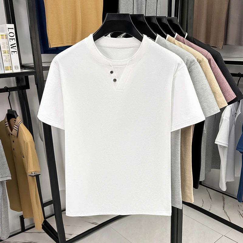 Men's Minimalist Henley Neck T - Men'S Fashion Trends 2025 reseña y precio