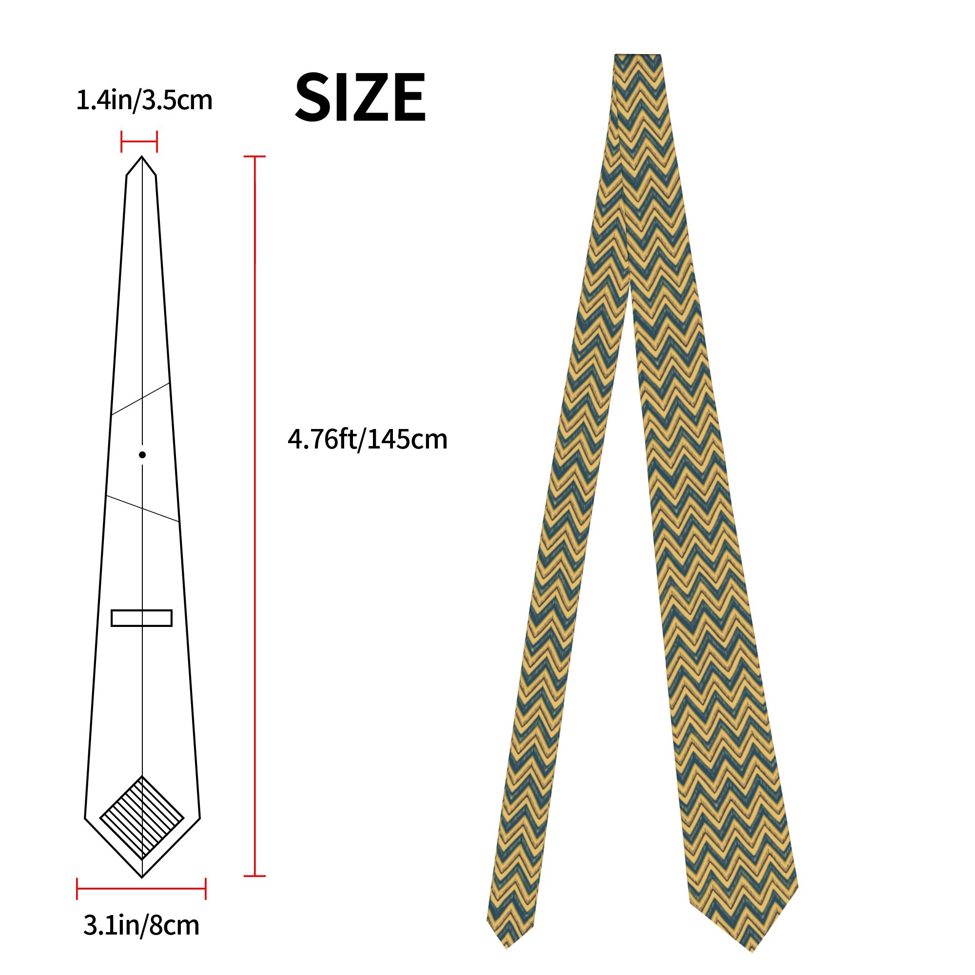 Hand Drawn Chevron Zig Zag Tie - Mens Fashion In The 1920S reseña y precio