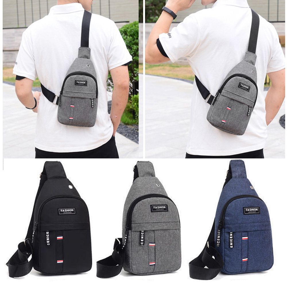 Men's Chest Bag New Fashion Ko - Men Fashion Korean Style reseña y precio