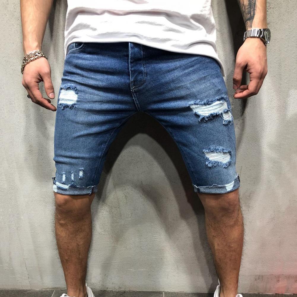 Men Short Jeans Denim Tight Sh - Skinny Jeans Ripped reseña y precio