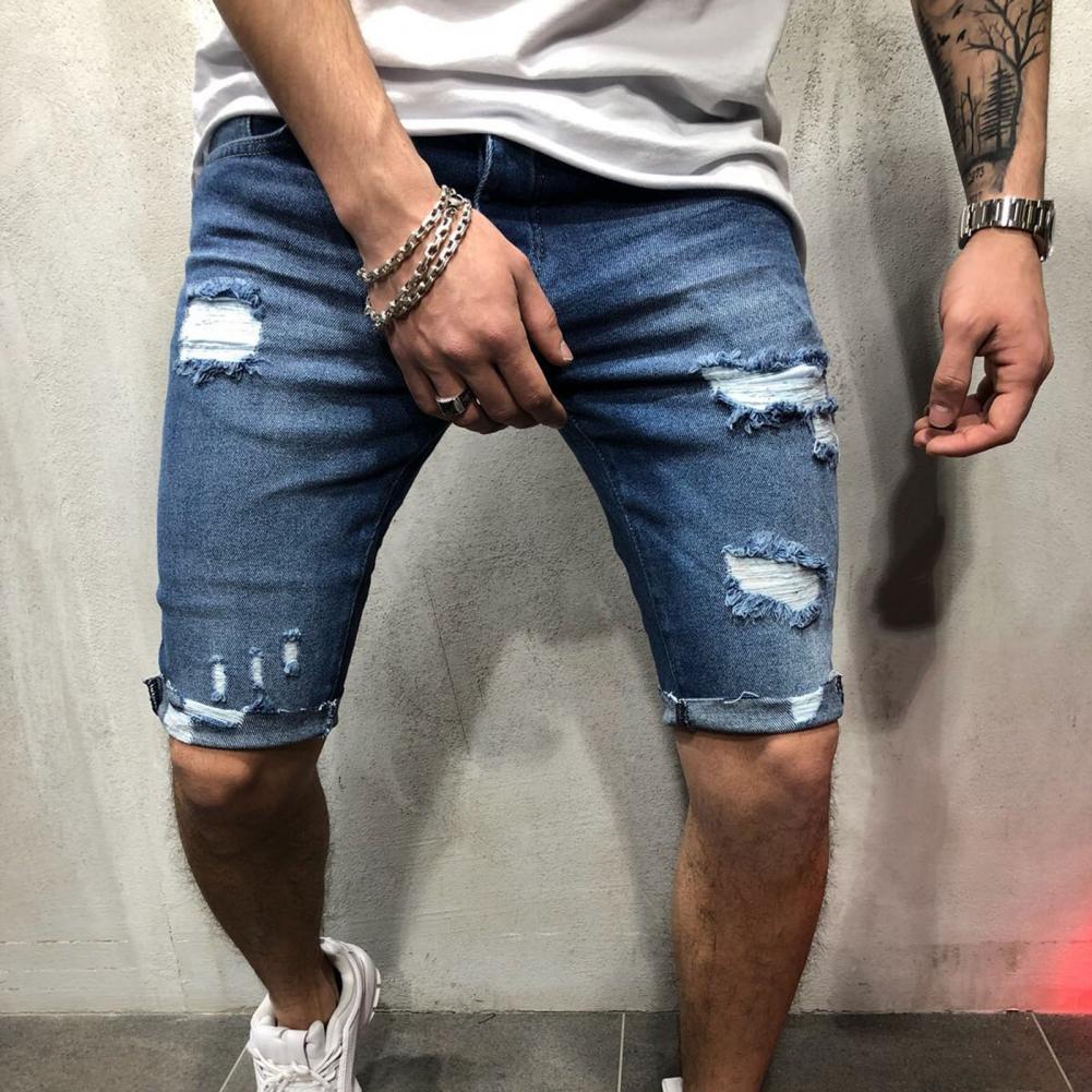 Men Short Jeans Denim Tight Sh - Skinny Jeans Ripped reseña y precio