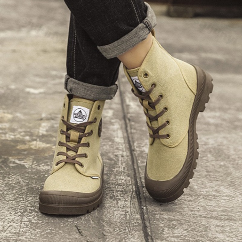 Men Canvas Shoes Fashion High  - Men'S Fashion Hiking Boots reseña y precio