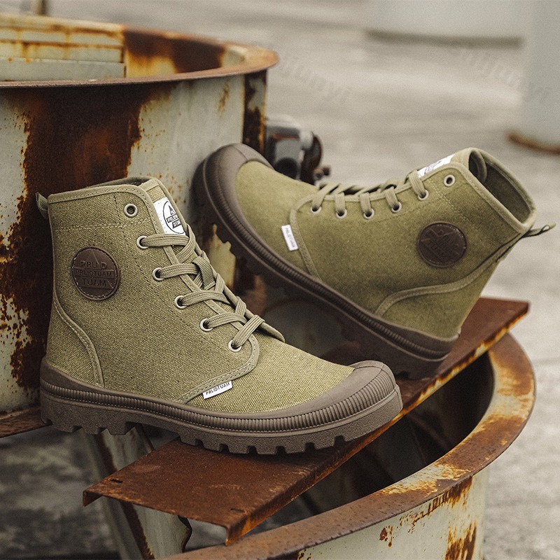 Men Canvas Shoes Fashion High  - Men'S Fashion Hiking Boots reseña y precio