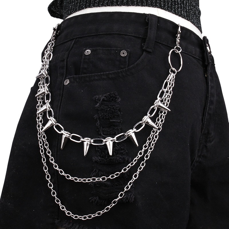 Hip Hop Punk Rock Metal Pants  - Jeans Pants Fashion Men reseña y precio