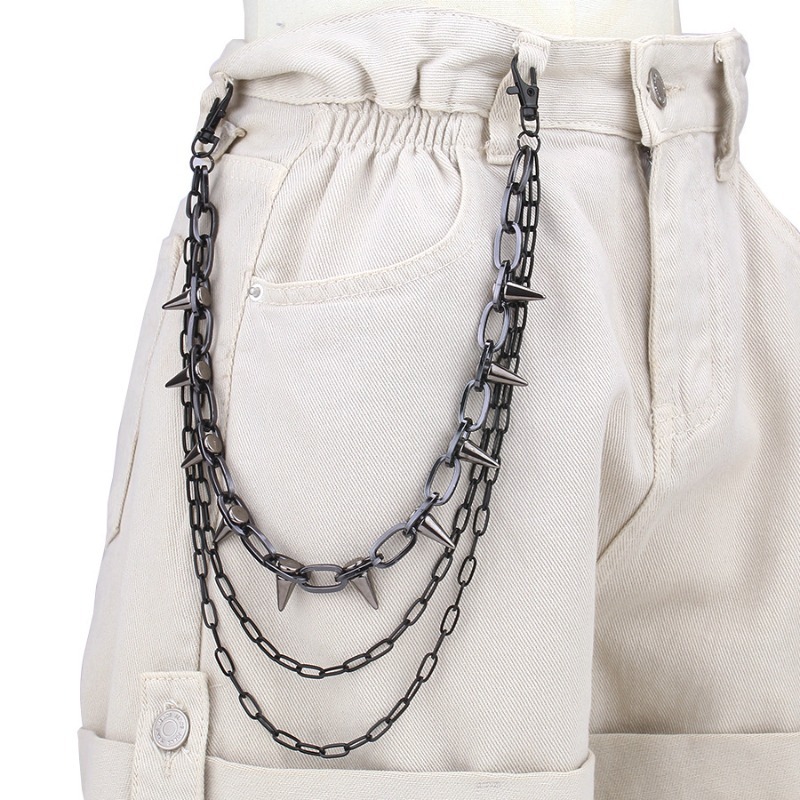 Hip Hop Punk Rock Metal Pants  - Jeans Pants Fashion Men reseña y precio