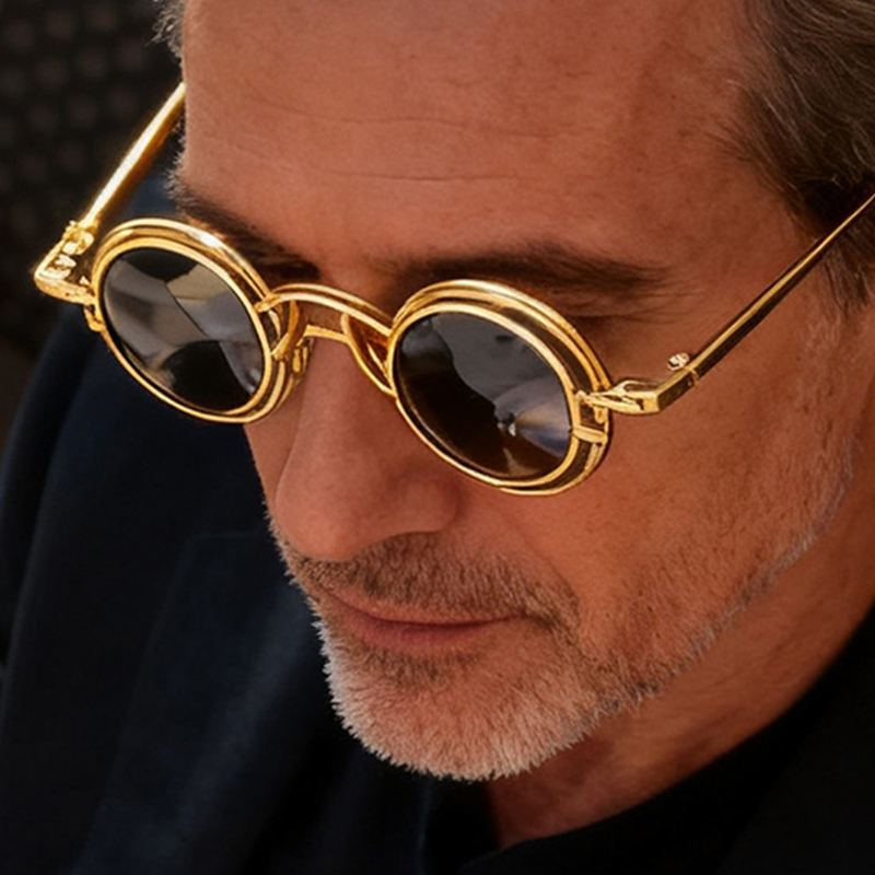 Metal Rotundity Punk Sunglasse - Fashion Men Vogue reseña y precio