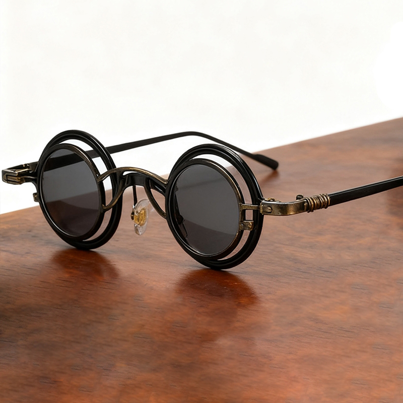 Metal Rotundity Punk Sunglasse - Fashion Men Vogue reseña y precio