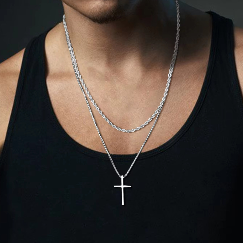 Trendy Cross Necklace for Men  - Mens Fashion In The 50S reseña y precio