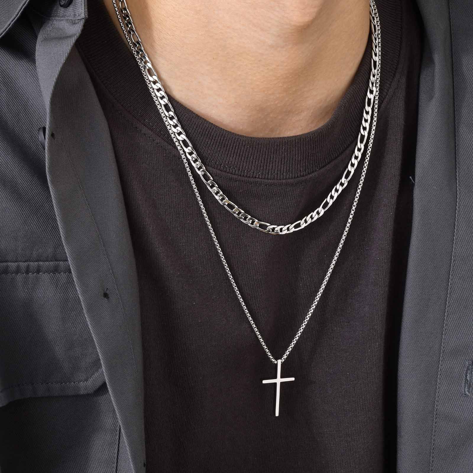Trendy Cross Necklace for Men  - Mens Fashion In The 50S reseña y precio