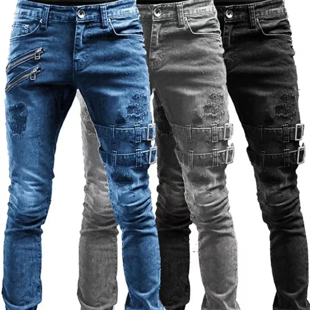 2024 Plus Size Straight Jeans  - Skinny Jeans Ripped reseña y precio