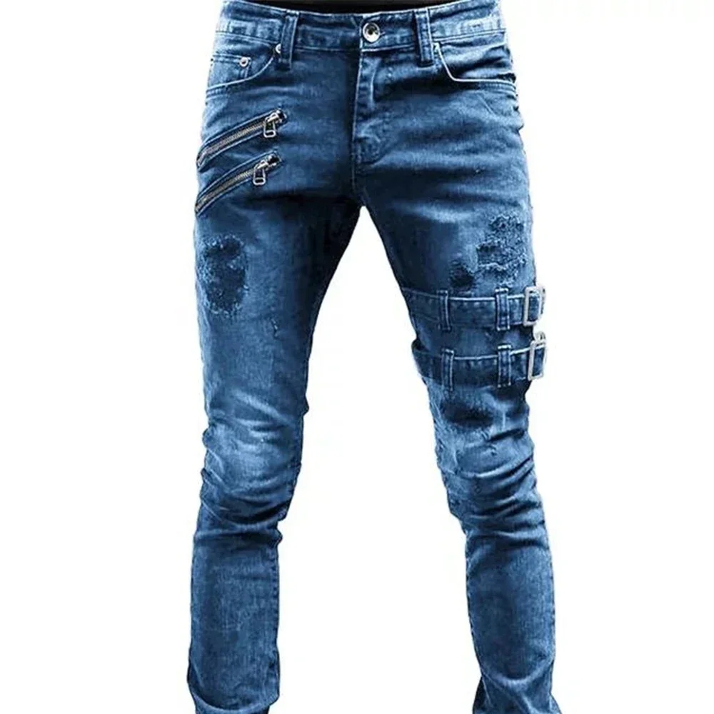 2024 Plus Size Straight Jeans  - Skinny Jeans Ripped reseña y precio