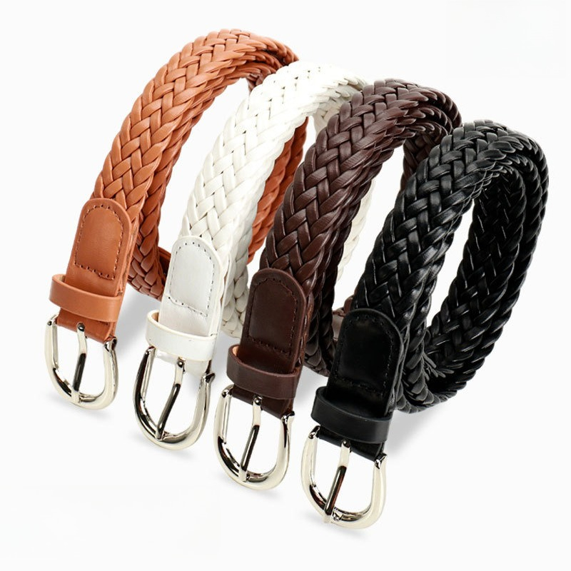 Korean Commuting Style Waist B - Leather Belt Braided reseña y precio