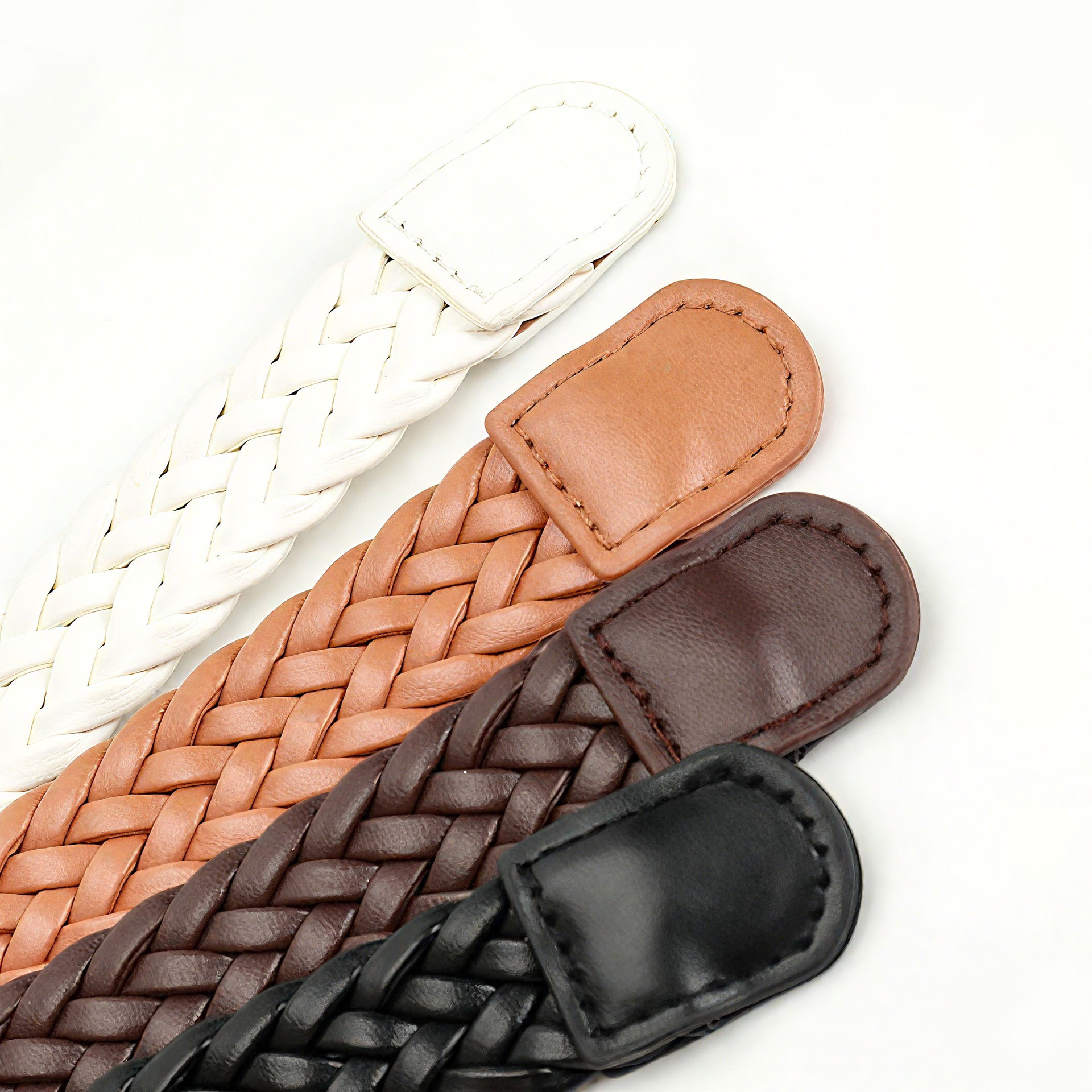 Korean Commuting Style Waist B - Leather Belt Braided reseña y precio