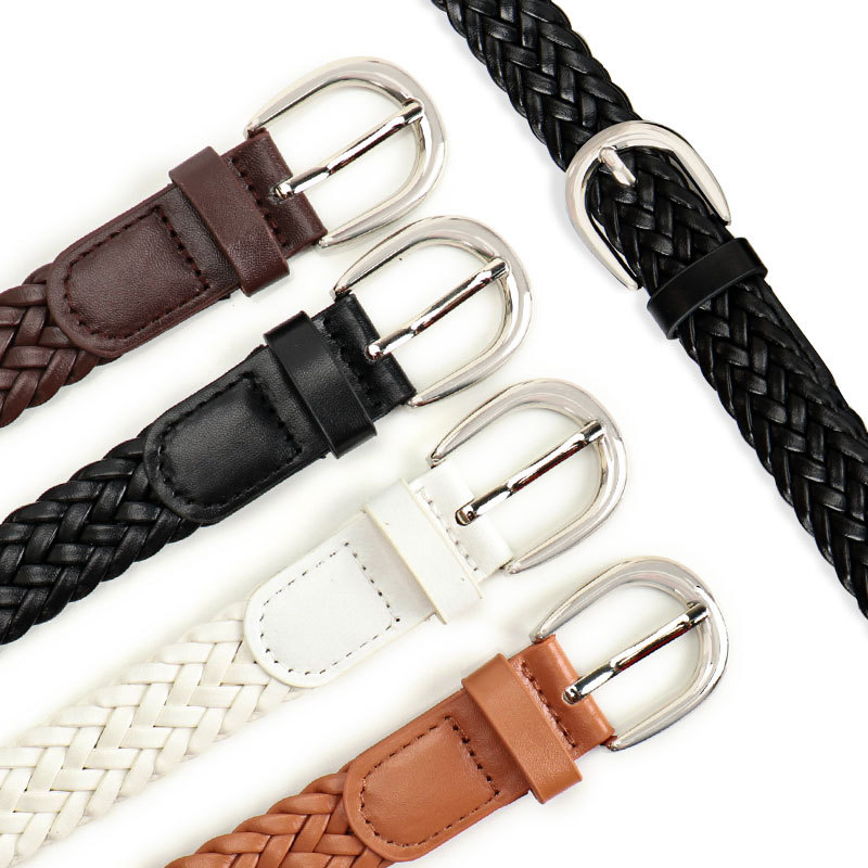 Korean Commuting Style Waist B - Leather Belt Braided reseña y precio