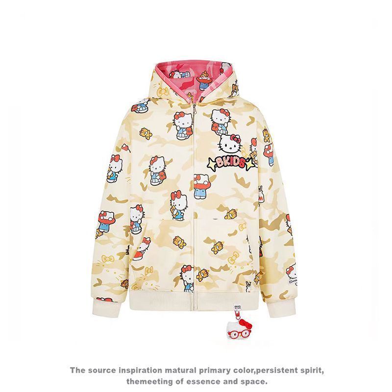 Ins New Hello Kitty Bapes Camo - Jacket Mens Fashion reseña y precio