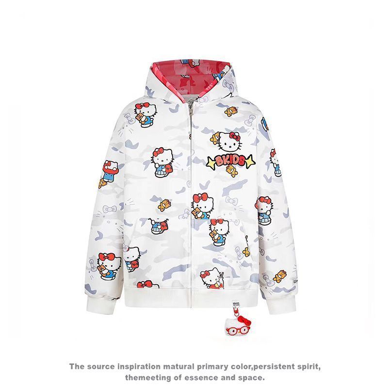 Ins New Hello Kitty Bapes Camo - Jacket Mens Fashion reseña y precio