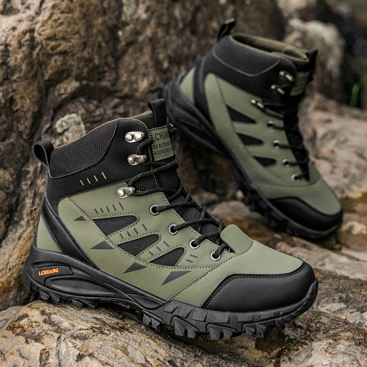 High-top classic men's boots w - Men'S Fashion Hiking Boots reseña y precio