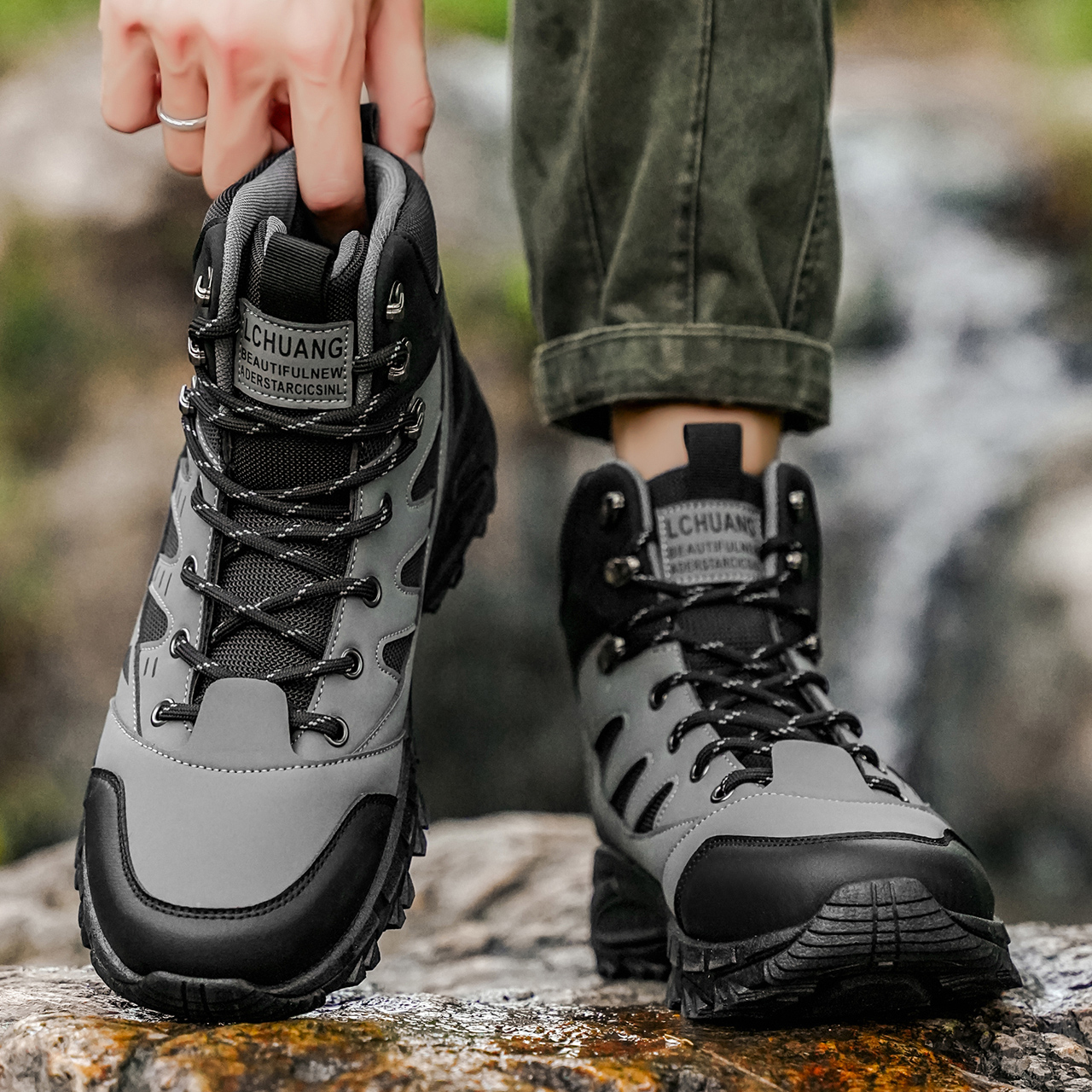 High-top classic men's boots w - Men'S Fashion Hiking Boots reseña y precio