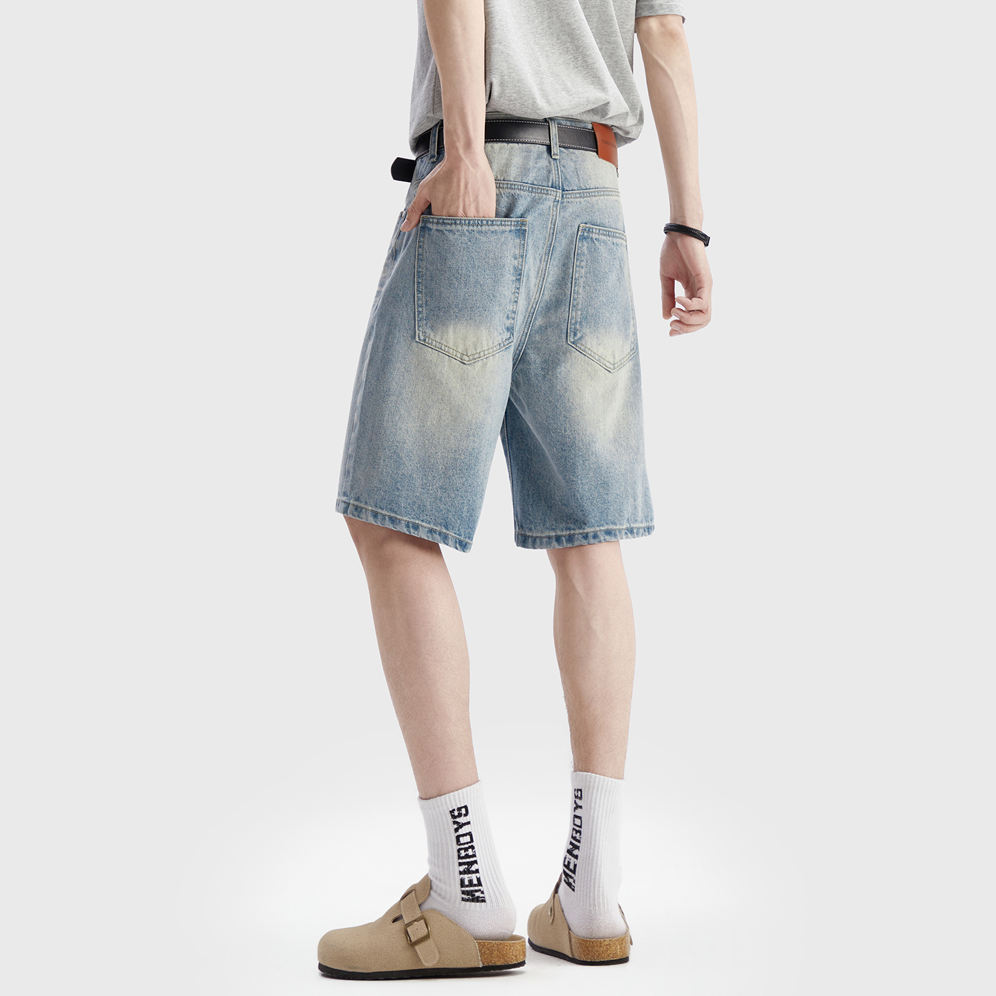 Vintage Washed Denim Shorts Me - Jeans Pants Fashion Men reseña y precio