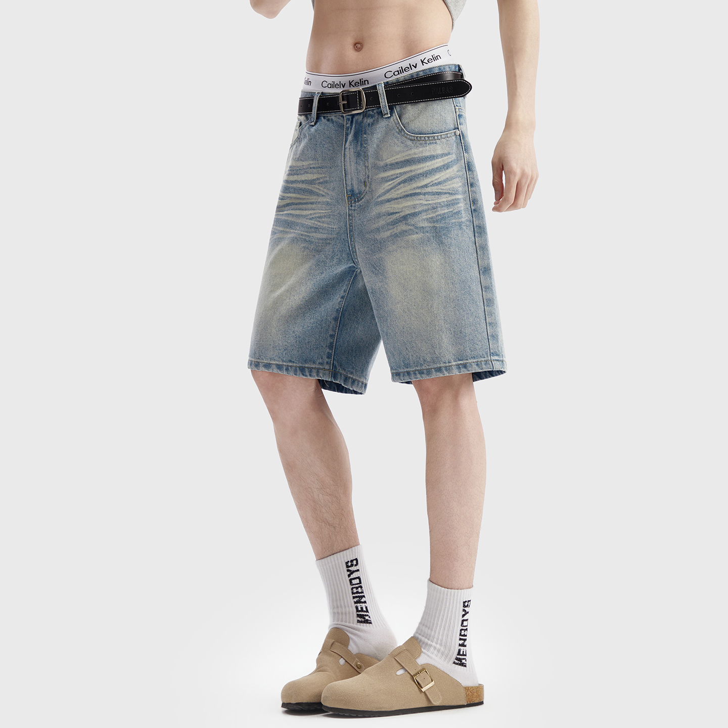 Vintage Washed Denim Shorts Me - Jeans Pants Fashion Men reseña y precio