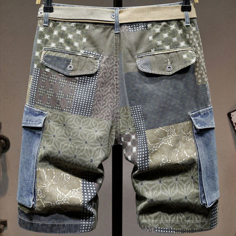 Graphic Man Denim Shorts Multi - Jeans Pants Fashion Men reseña y precio