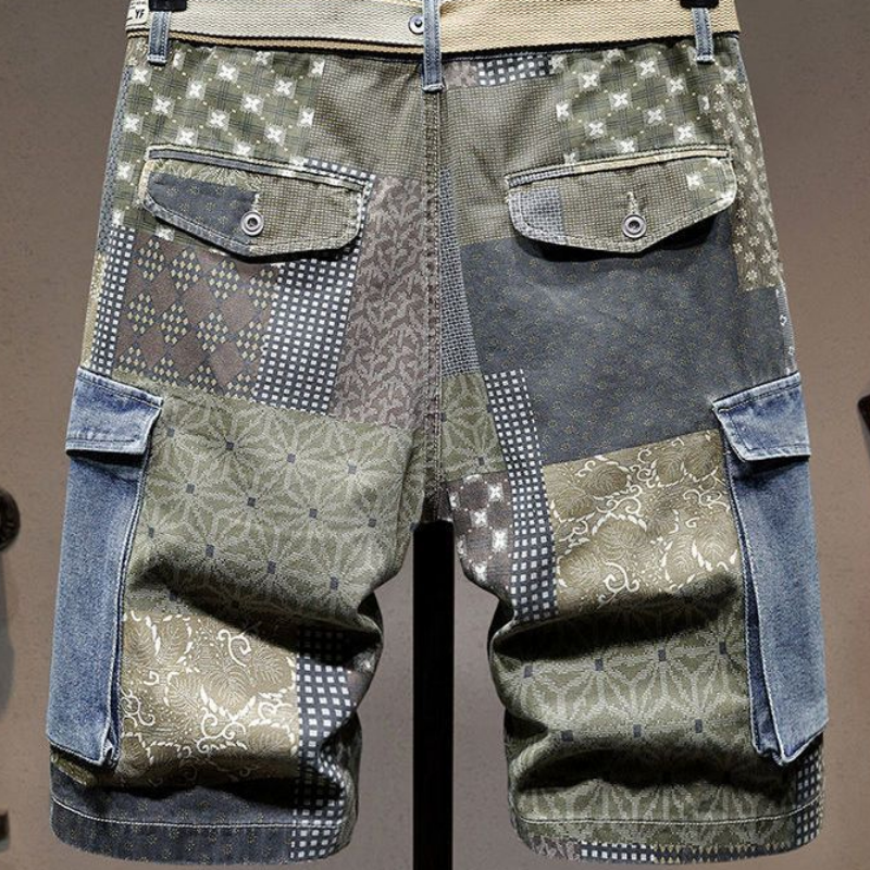 Graphic Man Denim Shorts Multi - Jeans Pants Fashion Men reseña y precio