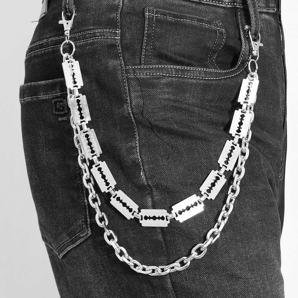 Punk Metal Chain Keychains for - Jeans Pants Fashion Men reseña y precio