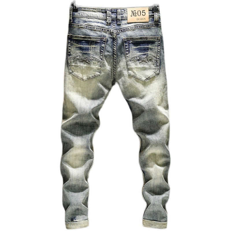 Elastic Old Pants Men's Jeans  - Skinny Jeans Ripped reseña y precio