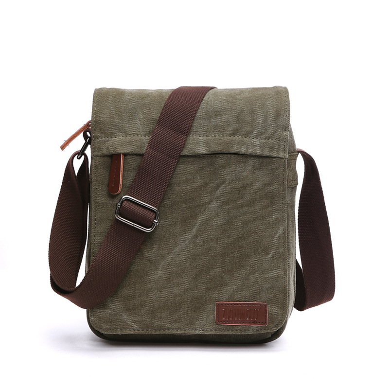 Retro Solid Canvas Shoulder Ba - Men Fashion Korean Style reseña y precio